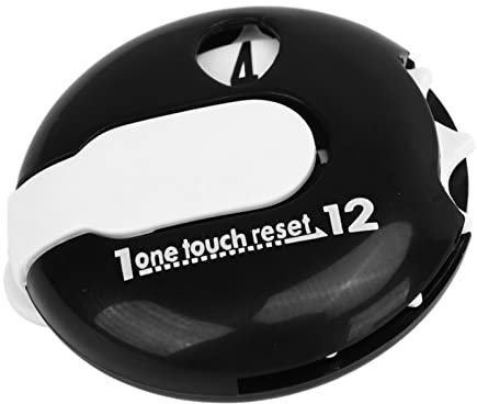 LJCM Score-Zähler, Leichter Zweifarbiger Tally-Cap-Clip mit Radeinstellung aus Kunststoff, One Push to -Hut-Clip-Scorer für das Golftraining (Schwarz und weiß)