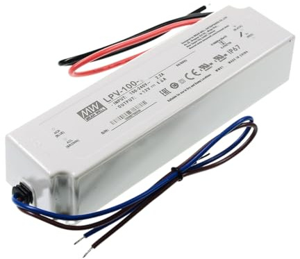 MEAN WELL LPV 100W 24V 4.2A LED Driver, Single Output LPV-100-24 Switching Power Supply Converter Transformer with IP67, Constant pressure