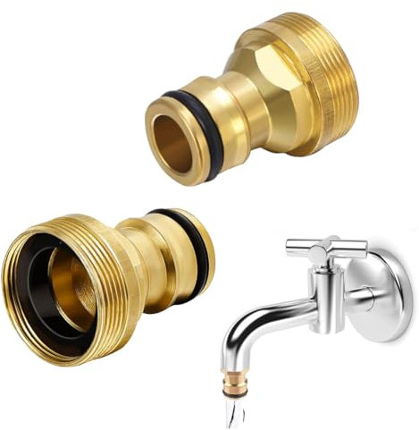 2 PCS Connettori Universali per Rubinetto,per Miscelatore,Adattatore per Tubo,Adattatore per Rubinetto,Raccordo Rapido per Tubo da Giardino,Attacco Universale per Rubinetto,per Cucina,Giardino