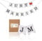 PHENO FLAGS Wimpelketten-Set JUST Married aus Stoff – Dekorative Hochzeitsdekoration (2X Wimpelketten)