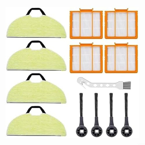 Kit de rechange pour aspirateur robot Shark RV2610WA/RV2620WA/RV2410WD/AV2610WA AI-Ultra 2 en 1 | 13 pièces brosse serpillère ABS, filtres et brosses latérales pour un nettoyage amélioré du sol et une