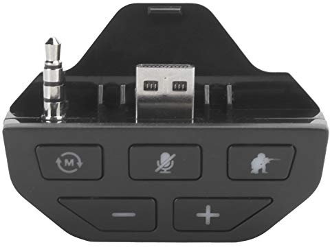 Gucagle Gamepad Headset Adapter Audio Enhancer Headphone Converter for One Wireless Controller ABS Material Plug and Play Design (Black)