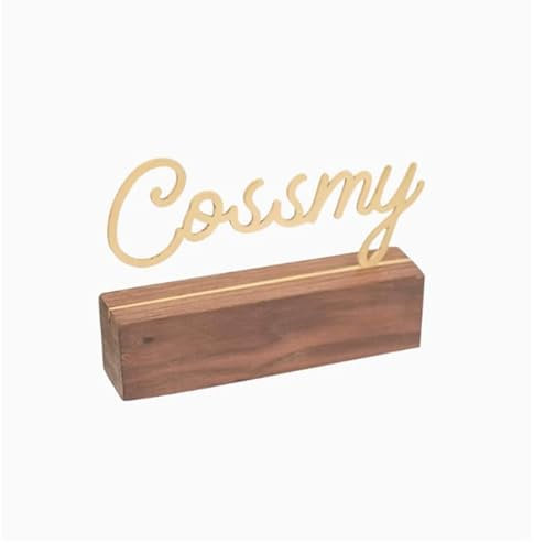 Namensschild aus Holz, personalisierbar, Walnussholz, Business-Schreibtischplatte mit Messing-Buchstaben, Geschenk für neuen Job, Abschlussfeier oder Bürodekoration