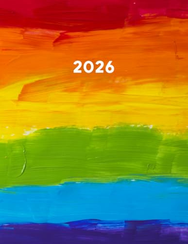 2026: Großer XXL Kalender 2026 I 1 Tag 1 Seite + Weitere Extras I 400 Seiten I LGBT Regenbogen Bunt