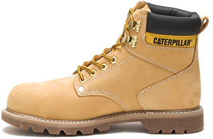 CAT Men's Second Shift Steel Toe Work Boot, Honey, 8.5 Wide