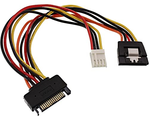 InLine® SATA Stromadapterkabel, SATA Buchse an SATA Stecker + 8,89cm (3,5) Stecker