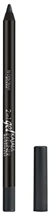 Deborah Milano - Matita Occhi 2 in 1 Kajal e Eyeliner Waterproof, 02 Grey, a Lunga Durata, Tratto Ultra-pigmentato e Cremoso, Dona uno Sguardo Intenso e Definito, 1.4 gr