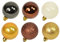 CHICCIE 16 Set Weihnachtskugeln Mix - Luxery Gold Braun Creme - Ø60mm 6cm - Christbaumschmuck Kugeln