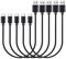 MaGeek (Paquete de 5) 0,3 metros Corto Cables USB Tipo C (USB-C) a USB 2.0 para Samsung Galaxy S8, S8+, Nexus 6P, LG G6, nuevo MacBook, Google Pixel XL, OnePlus2 y más (Negro)