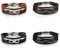 Cupimatch Retro Infinity Lederarmband Set: 4PCS Boho Geflochten Unendlichkeit Ewigkeit Manschette Wlickelarmband Manschettenarmbänder Vintage Armreif Geschenke für Freund Vater Sohn, Braun Schwarz