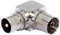 Cablepelado Adaptateur d'antenne coaxial mâle-femelle en angle droit