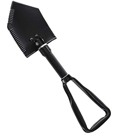 Mil-Tec US 2.5mm Tríptico Pala con Bolsa Negro