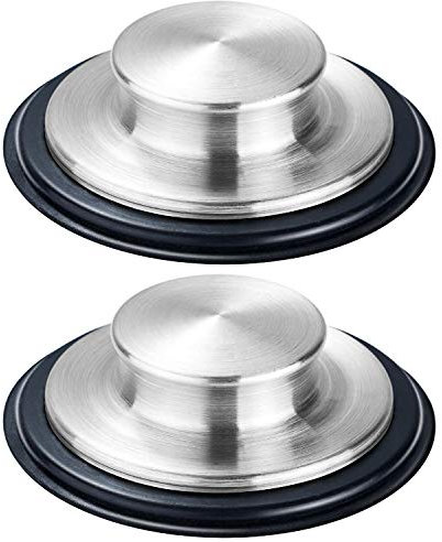 2 Stück Küchenspüle Stopper – Edelstahl, großer breiter Rand, 8,5 cm Durchmesser – Fengbao