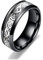 MAGIIE Herren Ring Edelstahlringe/316L Chirurgenstahl keltische Drachen,Größe 60 bis 64 (Schwarz, 64 (20.4))