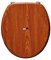 BM 4114 Copriwater Sedile Tavoletta WC Universale Coperchio Toilet Seat Bagno in MDF Marrone Legno Noce, Misura Standard Fissaggio dal Basso Cerniere Incluse in Acciaio