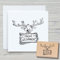NEWSTAMPS Stempel Rudi klein Motivstempel aus Holz & Gummi zum Karten und Geschenke basteln, Holzstempel für Weihnachten, Weihnachtskarte, Advent, Scrapbook, Textilstempel, Deko, Freunde