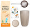 Prana Chai Original Masala Blend 250g + Huskee 12oz Cup with Lid + stainless steel fine mesh strainer