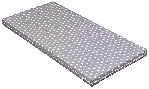 Baby Delux Kinderbettmatratze 140x70 cm Matratze für Babybett Kinderbett Kindermatratze Grey Stars