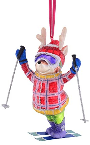 Hänger Ski-Rentier - Christbaumschmuck Anhänger - 12156 GIFTCOMPANY