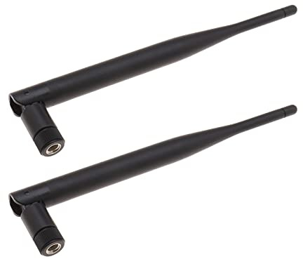 eMagTech 2X WiFi Antenne 6dBi 2.4 Ghz 5.8 Ghz Dual Band mit RP-SMA Männlich Stecker Omni-Directional für Wireless Router Sicherheitskamera usw.