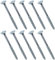 AERZETIX - C44848 - Lot de 10 - Vis à bois - Ø6x100mm - en acier zingué métal - tête fraisée - à empreinte cruciforme pozidriv - couleur argent