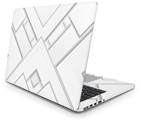 Sticker Master Olygonal White Text Laptop Vinyl Sticker Skin Cover 13 14 15 Inch Notebook Decal for MacBook Asus Acer Hp Lenovo Huawei Dell Ms Toshiba 15.6 inch (38x27 cm)