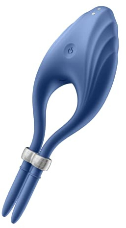 Satisfyer Duelist Penisring dehnbar | Pleasure Vibrator-Ring für Männer | Verstellbarer Cock-Ring mit Power-Motor | Wiederaufladbar & Wasserdicht (IPX7) in blau | Erotik | Sex Spielzeug für Männer