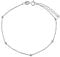 SILVEGO - AWFZD020BGW1 - Damen Armband aus 14 Karat 585 Weißgold Kugelkette 0,8 mm