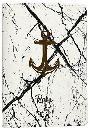 Porte Carte Grise Personnalisé, Pochette Made in France, Étui 100% Personnalisable, Protège Carte Grise Voopies, Protection Carte Grise Cuir. (Marbre Blanc)