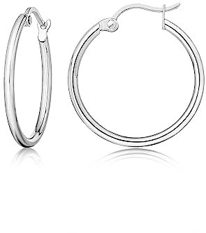 Limerencia Titan Creolen Ohrringe, Leicht Hypoallergene Große Nickelfreie Silber Medizinische Creolen Ohrringe für Damen 20mm 30mm 43mm (20mm, Silber)