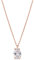Einzelstück Halskette mit Tropfen Kristall Anhänger; 925 Sterling Silber, Rosegold (Blanco Simple Rosegold)