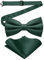 JEMYGINS Nœud papillon plissé pour homme avec mouchoir, vert foncé, M