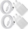 2er-Pack 25 Watt Schnellladegerät Ladekabel für Samsung Galaxy S25 S24 S23 S22 S21 S20 FE Ultra Plus A55 A54 A53 A34 A33 A14 A15 5G M54 Z Flip 6, USB C Ladegerät mit Typ C Schnellladekabel Kabel 2M