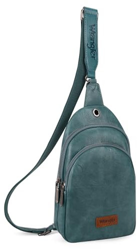 Wrangler Kleine Schultertasche für Damen, Umhängetasche, Brusttasche, G-türkis