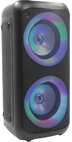 BoomToneDJ Traveler 400 - Altoparlante a batteria (telecomando IR, 400 W) ideale per DJ mobili e feste private, Bluetooth, luce integrata, USB/SD, maniglia telescopica per il trasporto
