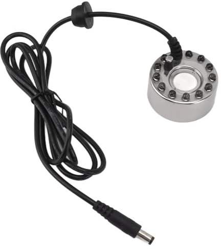 Mist Maker, 12 LED DC 5V Interface Mini Mist Maker Fogger, Water Fountain Pond Fog Machine Atomizer Humidifier for Halloween, Christmas and Other Holidays Decoration