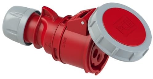 CEE Steckdose Stecker Kupplung Starkstrom Drehstrom Anbausteckdosen Wandstecker Phasenwender PCE CEE-Wandsteckdose 16A/32A/63A 6h IP44/IP67, TYP:Kupplung 5P 32A IP67