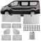 Soekodu 8pcs Pare-Soleil pour Pare-Brise Remplacement pour 2001-2014 Renault Trafic LWB, pour Vivaro 2001-2014, Pare-Soleil Thermiques Internes avec Sac de Rangement,100% Occultation