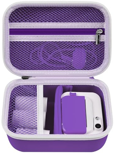 Kinderkamera Tasche für Uleway/ für GREENKINDER/ für GlobalCrown/ für Gofunly/ für Ushining Mini Digital Kamera, Sofortbildkameras Schutzhülle Tragetasche Halter für Druckpapier (nur Hülle)Tiefviolett