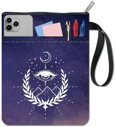 CRASPIRE Custodia per Libri Mountain con Cerniera Galaxy Moon Star Eyes Custodia Protettiva per Libri in Brossura Copertine per Libri in Tessuto Impermeabile Blu per Amanti dei Libri Bibliotecario