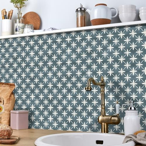 Credence Adhesive Pour Cuisine -Gris Vert Salle De Bains Et Cuisine Stickers Carrelage, Pvc Imperméable Credence Adhesive Décorative À Carreaux,Stickers Auto-Adhésif 20 Pièces(15x30cm)