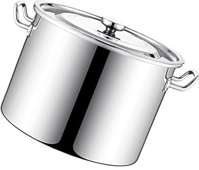 MOKLYF Suppentopf mit Deckel - Suppentopf, Suppentopf 8-55L Suppentopf 304 Edelstahl Suppentopf mit Deckel Verbundboden Tiefer Suppenkochtopf, Kochtopf-Set zum Kochen(35 cm x 24 cm (20 l)