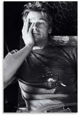 CJianqiang Poster auf Leinwand, Motiv: Schauspieler Brad Pitt, Leinwandkunst, Poster, Wanddekoration, Gemälde, Schlafzimmer, Gemälde, Wohnzimmer, Poster, moderne Heimdekoration, Poster, 30 x 45 cm,