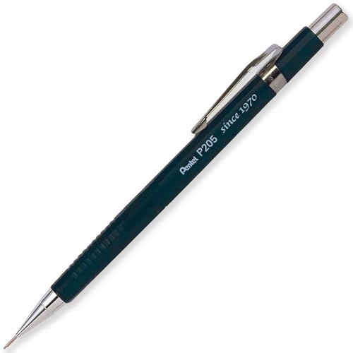 Pentel P205-JC Mechanical Automatic Pencil - Japenese Limited Edition - HB 0.5mm Nib - Refillable & Retractable - Dark Blue Grey Barrel - Single Pencil