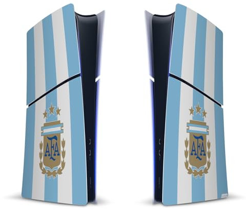Head Case Designs Offizielle Argentina National Football Team Home 2024/25 Wappen-Set Vinyl Haut Gaming Aufkleber kompatibel mit Sony PlayStation 5 PS5 Slim Digital Edition Console