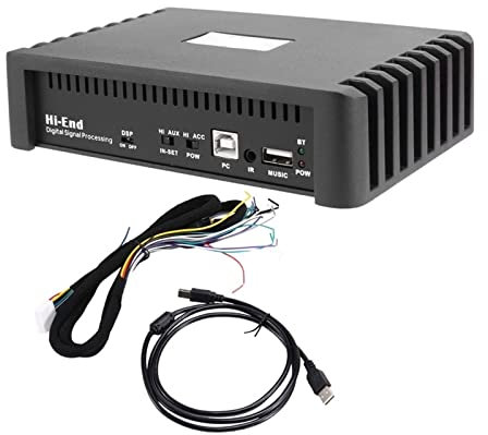 YQVEOT Amplifier, 31 Segment 4 Input 6 Output DSP Processor Car DSP Car Power Amplifier Class AB 4-Way Power Amplifier for Car, Home