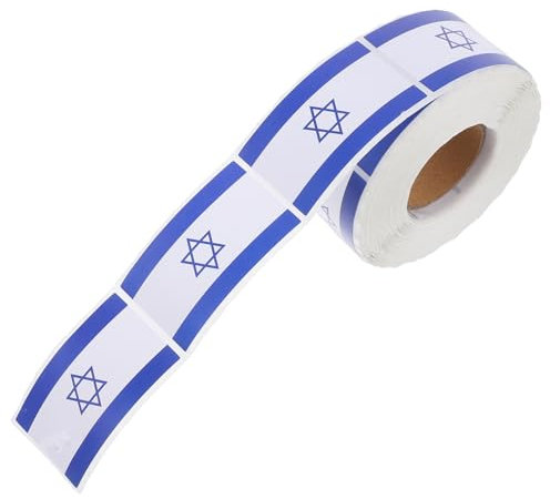 Angoily 1 Rolle Israel Aufkleber Filter Versiegelungskarte Flaschen Schreibwaren Transparente Organizer Mini Klebeetiketten Zum Beschriften Doppelter Strohhalm Kofferaufkleber