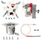 HEBEOT BBQ Grill Zubehör Set, Edelstahl Zündgrill Teile Kit Motor Ersatzteile mit Schneckenmotor Induktionsgebläse 27,5 x 16 x 15,5 cm (230V50HZ2.0RPM)