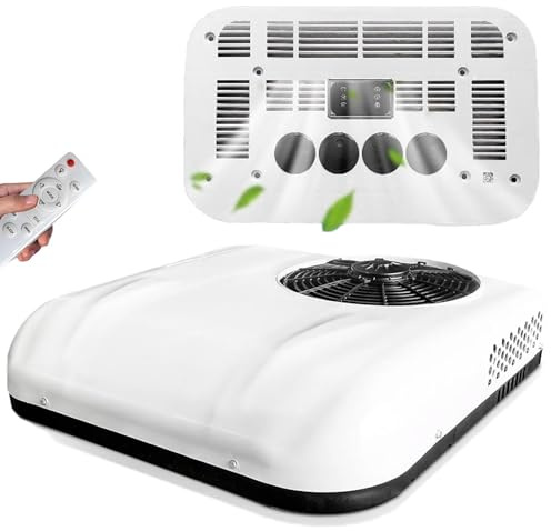 RV-Klimaanlage, 12V/24V DC Parken & Dach-AC mit Fernbedienung, Effiziente Kühlung für Wohnmobile, LKW, Camper, Vans, Bootsanhänger, Traktoren