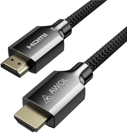 AWOL VISION Cavo HDMI 2.1 Certificato 8K 2M, Cavo HDMI Ultra Alta Velocità 48Gbps 8K@60Hz, 4K@120Hz, 2K@144Hz, Compatibile con PS5/Xbox/TV/PC/Proiettore (HC-002)